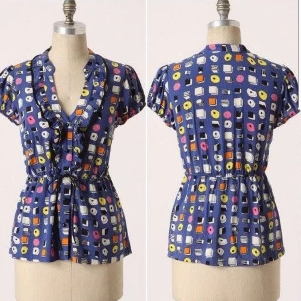 Adorable Vintage Anthropologie Sushi Blouse Sz. 0